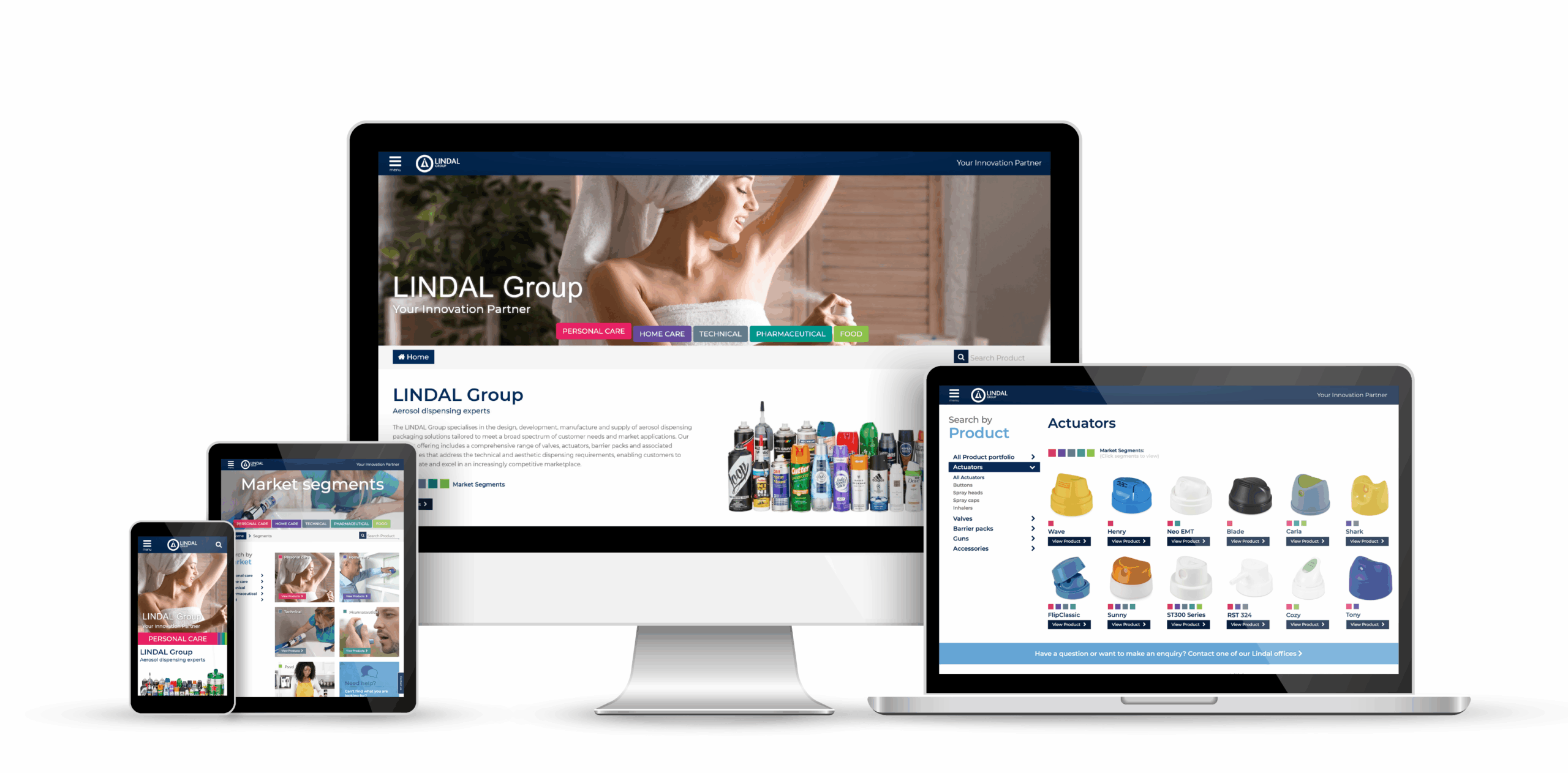 LINDAL Group website screenshots