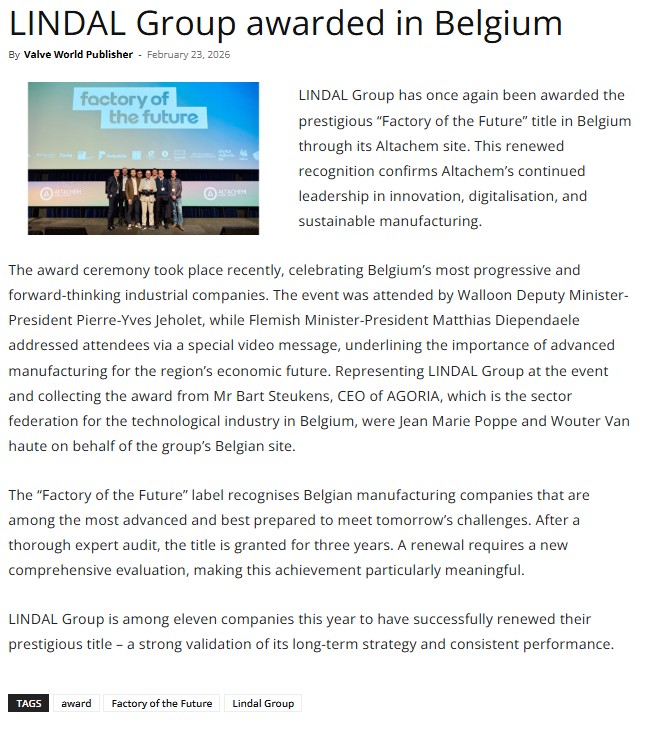 Lindal Factory Future Valve World